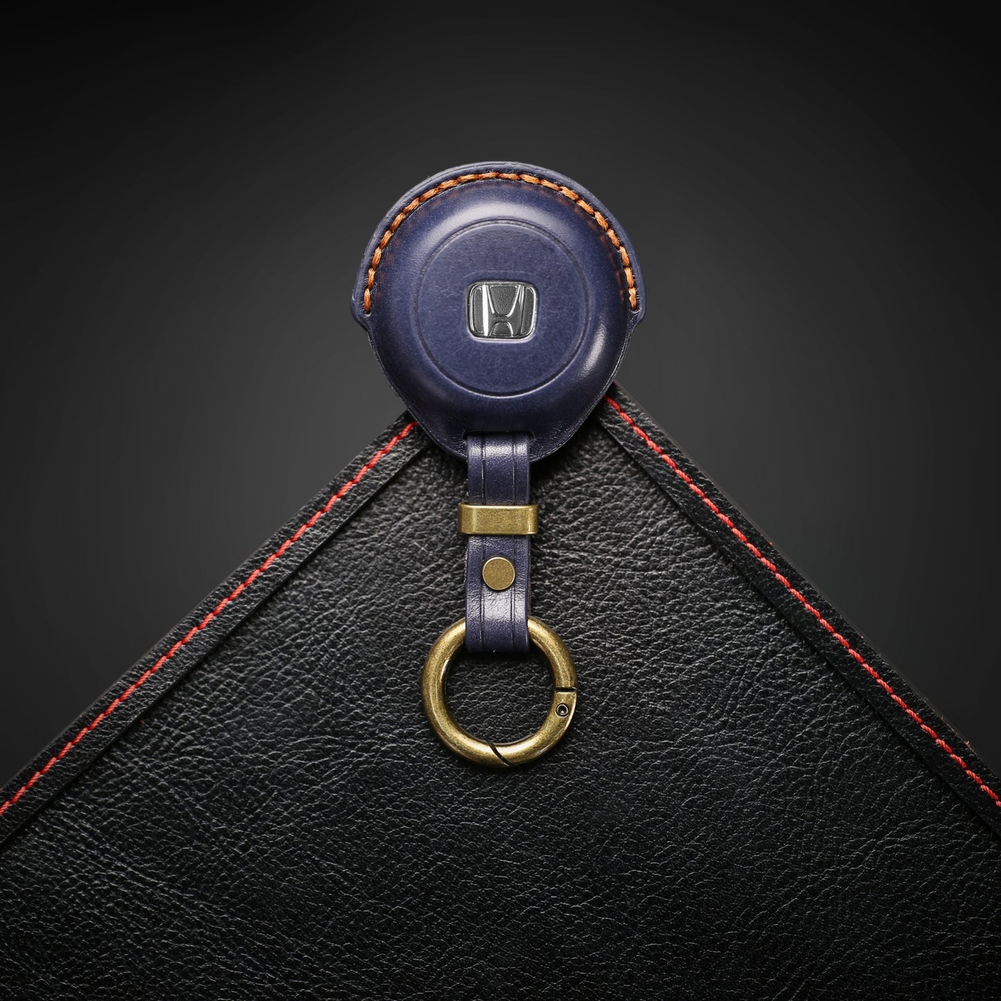 【改良版】ホンダ エンジンスターター カバー キーケース 本革 フリード 新型ヴェゼル ステップワゴン zrv エンスタ ケース 本田 丸型 エンジンスターター ケース Honda キーケース かっこいい プレゼント 彼氏 父の日 ギフト