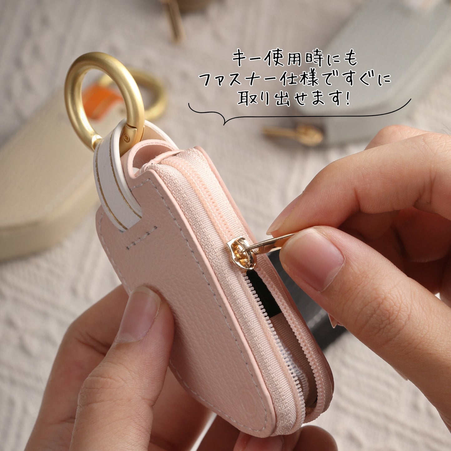 くすみカラー 美和ラクセスキーケース ポップアップキー キーカバー レディース かわいい 本革 スマートキーケース アクセサリー カスタム パーツ 父の日 ギフト