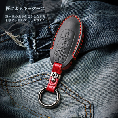 デリカミニ オーラ キーカバー セレナ C27 C26 キーケース ノート キーカバー リーフ ルークス KICKS スマートキーケース 本革メンズ用 NISSAN スマートキーカバー 納車祝い カスタム B3 彼氏