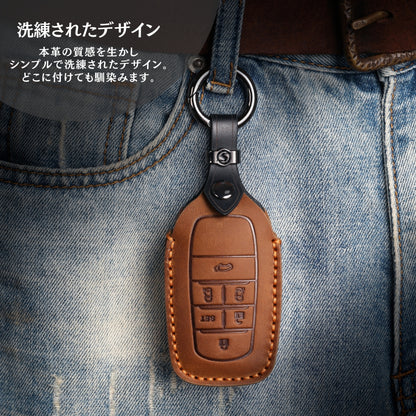 本革キーカバー ヴェルファイア アルファード 30系 後期 キーケース シエンタ 170系 グランエース プレビア キーカバー スマートキーケース 6ボタン 5ボタン 納車祝い 彼氏 父の日 ギフト