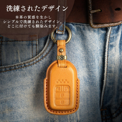 WRV フィット フリード キーカバー 本革 高級 スマートキーケース ホンダ オデッセイ Freed plus キーケース ステップワゴン スマートキーカバー Honda キーカバー 鍵 アクセサリー カスタム パーツ 納車祝い 父の日 ギフト