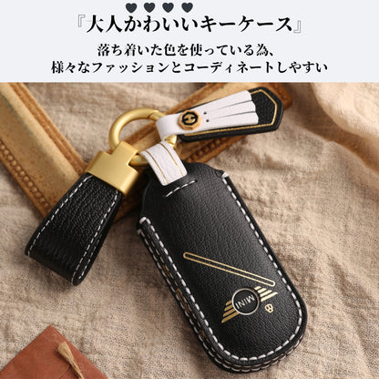 くすみカラー MINI COOPER 3DOOR F66 / JO1 新型 キーケース カントリーマン 2024年発売 対応 キーカバー スマートキーケース 父の日 ギフト