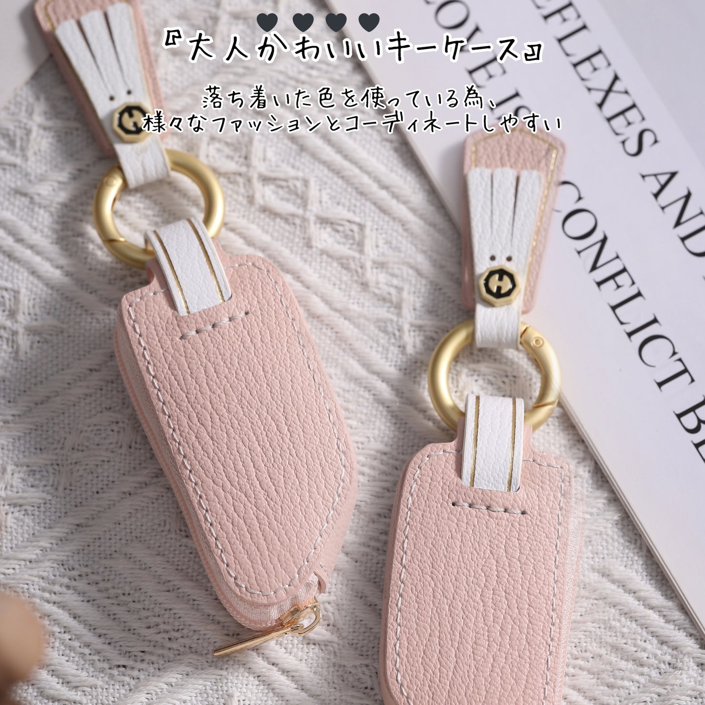 くすみカラー 美和ラクセスキーケース ポップアップキー キーカバー レディース かわいい 本革 スマートキーケース アクセサリー カスタム パーツ 父の日 ギフト
