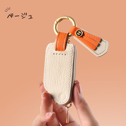 くすみカラー 美和ラクセスキーケース ポップアップキー キーカバー レディース かわいい 本革 スマートキーケース アクセサリー カスタム パーツ 父の日 ギフト