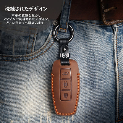 新型 アウトランダー キーカバー 本革 三菱 Outlander キーケース スマート キーケース 三菱 新型アウトランダー キーケース 2022年 最新 gn0w キーケース アウトランダー PHEV パーツ アクセサリー ドレスアップ 父の日 ギフト