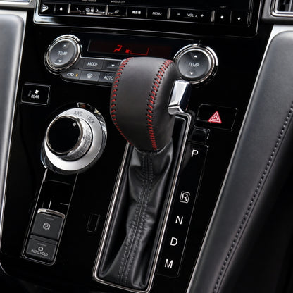 三菱 デリカD5用 シフトノブカバー 本革 CV1W (2019年2月以降 後期型) 対応 シフトノブカバー シフトレバー ブーツ カスタム 内装 パーツ ドレスアップ 手縫い不要 母の日 ギフト