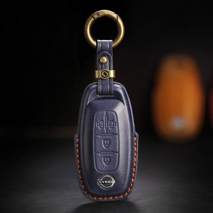 新型 エクストレイル T33系 キーカバー 本革 日産 ノート オーラ サクラ キーケース スマートキーケース アリア 新型 セレナ C28 ルークス 40系後期 2022年 最新 キーケース アクセサリー カスタム パーツ 父の日 ギフト
