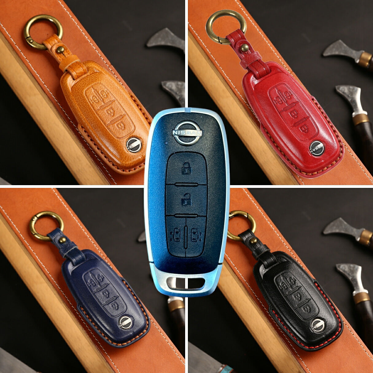新型 エクストレイル T33系 キーカバー 本革 日産 サクラ キーケース スマートキーケース 日産 アリア 新型 セレナ C28 キーカバー ルークス 40系後期 キーシェル 2022年 最新 キーケース ギフト