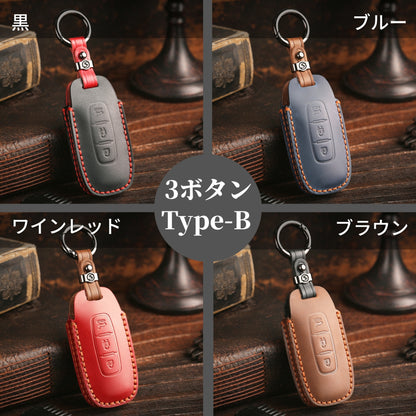 日産 ノート オーラ セレナ C28 サクラ キーケース 新型 エクストレイル T33系 キーカバー 本革 スマートキーケース 日産 アリア 新型 キーカバー 2024年 アクセサリー カスタム パーツ 父の日 ギフト