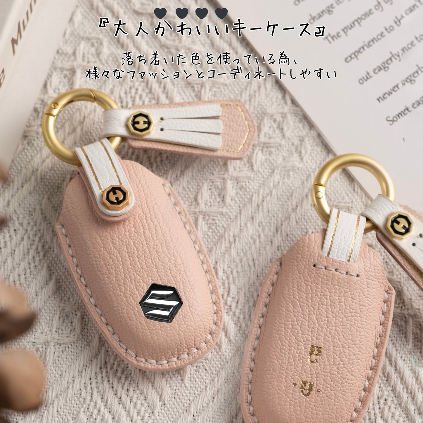 くすみカラー キーケース スズキ ワゴンR 44S アルト エブリイ ラパン レディース アルト ラパン キーカバー カスタム 本革 キーケース かわいい
