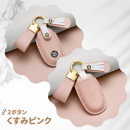 くすみカラー キーケース スズキ ワゴンR 44S アルト エブリイ ラパン レディース アルト ラパン キーカバー カスタム 本革 キーケース かわいい