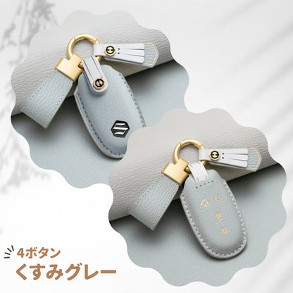 くすみカラー キーケース スズキ ワゴンR 44S アルト エブリイ ラパン レディース アルト ラパン キーカバー カスタム 本革 キーケース かわいい