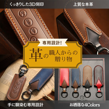 【改良版】三和シャッター リモコン キーケース リモコンカバー スマートキー スマートリモコン リモコンキー キーカバー 本革キーケース 車庫の鍵 Ｃ１ 引越し祝い プレゼント 彼氏 父の日 ギフト