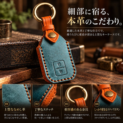 スズキ キーケース ジムニーノマド フロンクス キーカバー スペーシア 新型 ジムニー ハスラー ソリオ バンディット スペーシア ワゴンR カスタム なめし革 スイフト クロスビー アクセサリー パーツ 納車祝い プレゼント