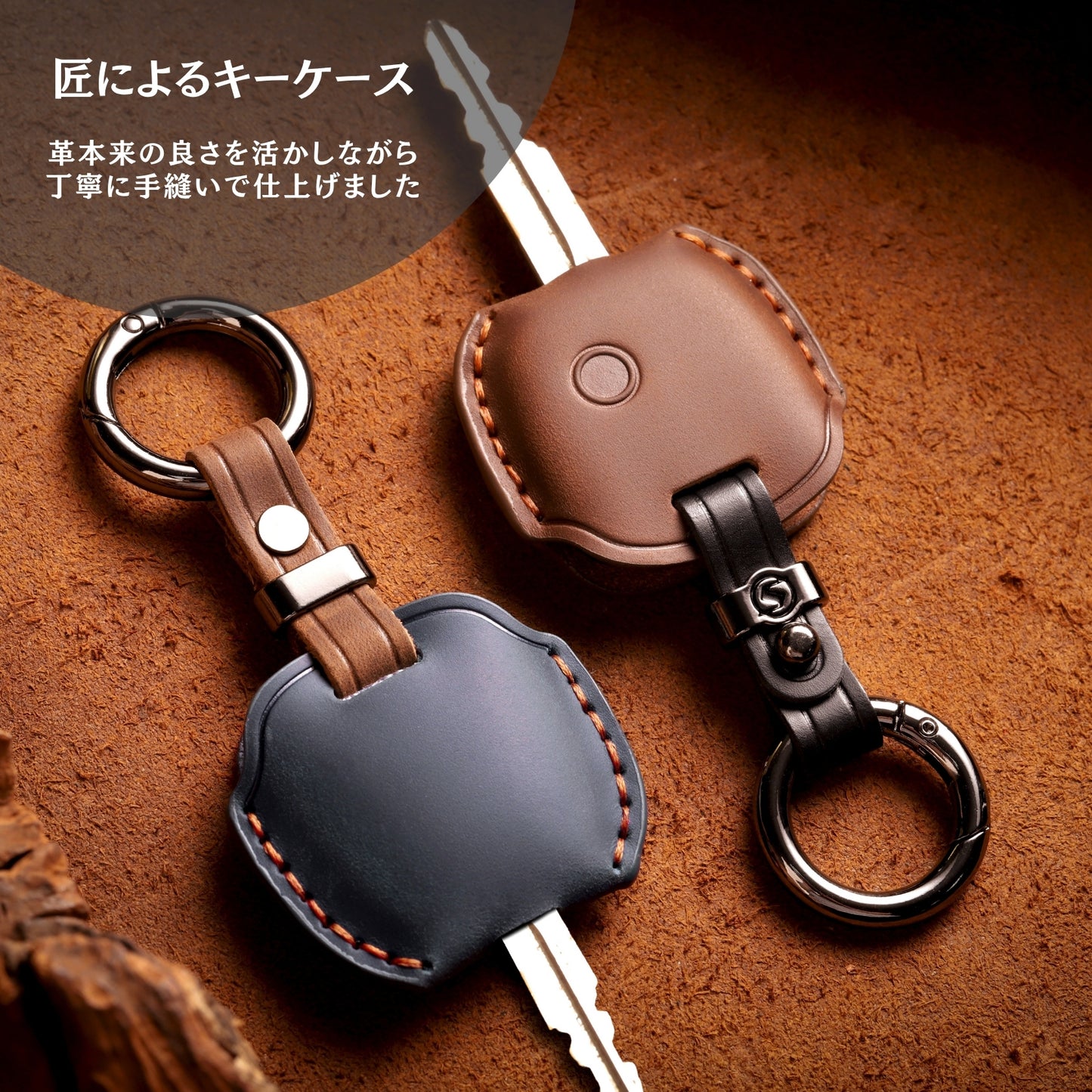 スズキ キーカバー エブリィ バン アルト ジムニー マツダ 日産 カスタム キーケース 本革 スマートキーケース 1ボタン カスタム パーツ ドレスアップ