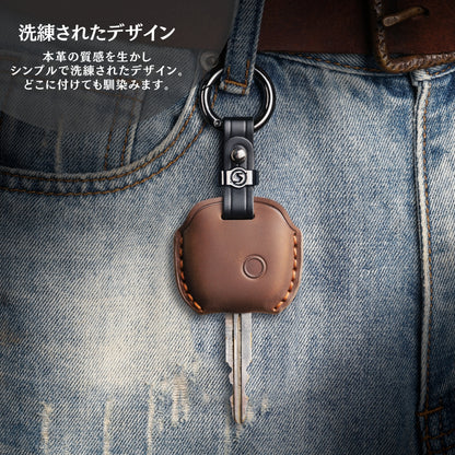 スズキ キーカバー エブリィ バン アルト ジムニー マツダ 日産 カスタム キーケース 本革 スマートキーケース 1ボタン カスタム パーツ ドレスアップ