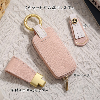 【新型キー対応】Tebraキー くすみカラー　THKY‐02L ケース 本革 キーカバー キーケース Clavis マンション ハンズフリー キーカバー ギフト 彼氏 ホワイトデー ギフト