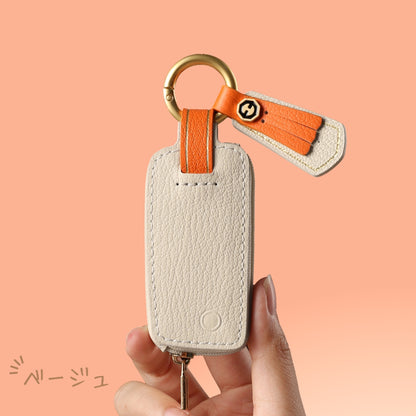 【新型キー対応】Tebraキー くすみカラー　THKY‐02L ケース 本革 キーカバー キーケース Clavis マンション ハンズフリー キーカバー ギフト 彼氏 ホワイトデー ギフト