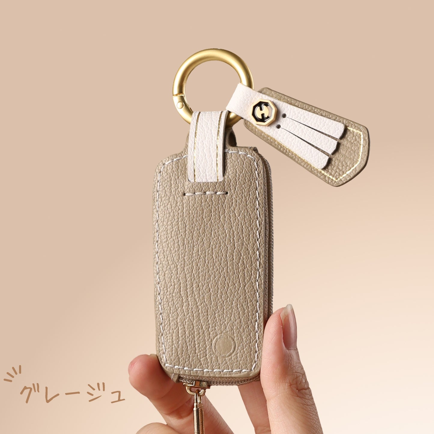 【新型キー対応】Tebraキー くすみカラー　THKY‐02L ケース 本革 キーカバー キーケース Clavis マンション ハンズフリー キーカバー ギフト 彼氏 ホワイトデー ギフト
