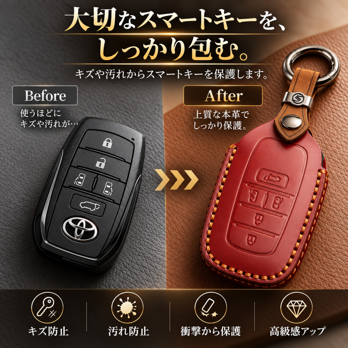 新型ヴォクシー 90系 キーケース VOXY 90系 ノア 90系 新型ヴォクシー 2024年 新型シエンタ 新型アルファード ヴェルファイア 40系 トヨタ 本革キーカバー voxy NOAH 90系 アクセサリー カスタム パーツ 父の日 ギフト