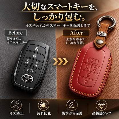 新型ヴォクシー 90系 キーケース VOXY 90系 ノア 90系 新型ヴォクシー 2024年 新型シエンタ 新型アルファード ヴェルファイア 40系 トヨタ 本革キーカバー voxy NOAH 90系 アクセサリー カスタム パーツ 父の日 ギフト