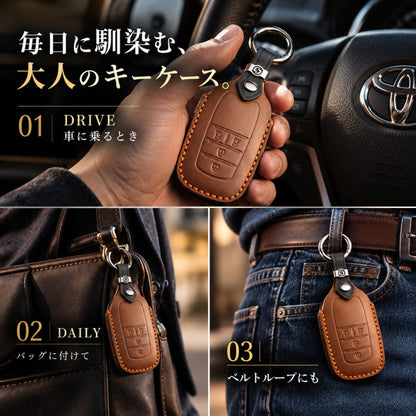 新型ヴォクシー 90系 キーケース VOXY 90系 ノア 90系 新型ヴォクシー 2024年 新型シエンタ 新型アルファード ヴェルファイア 40系 トヨタ 本革キーカバー voxy NOAH 90系 アクセサリー カスタム パーツ 父の日 ギフト