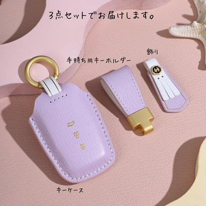 くすみカラー トヨタ キーケース レディース 60系 プリウス ハリアー 80 系 キーカバー ヤリスクロス 本革キーケース 箔押し 高級牛革 クラウンクロスオーバ 新型 voxy 90系 新型 アルファード 40系 キーカバー かわいい 納車祝い 彼女