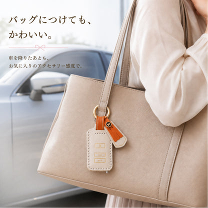 くすみカラー トヨタ エンジンスターターケース スバル エンジンスターター カバー スズキ スペーシア ヤリスクロス カローラ 新型ハリアー リモコンスタート 本革 かわいい ベーシックタイプ