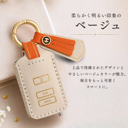 くすみカラー トヨタ エンジンスターターケース スバル エンジンスターター カバー スズキ スペーシア ヤリスクロス カローラ 新型ハリアー リモコンスタート 本革 かわいい ベーシックタイプ